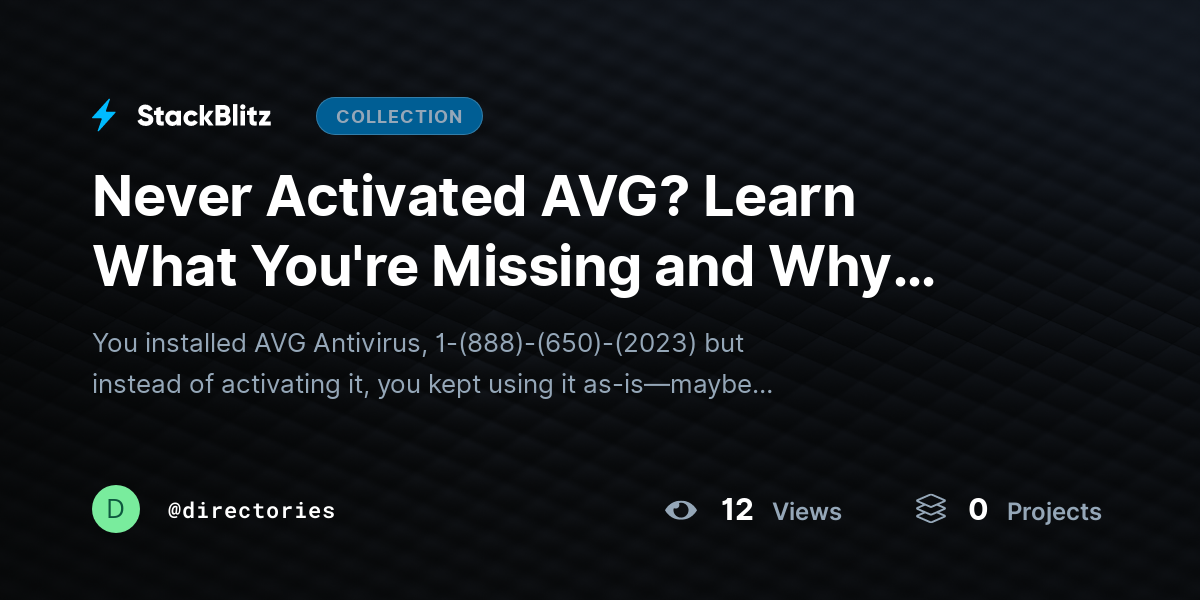 Never Activated AVG? Learn What You're Missing and Why Activation Matters by directories