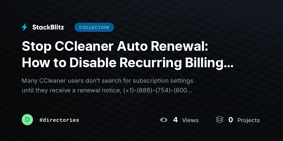 Stop CCleaner Auto Renewal: How to Disable Recurring Billing and Prevent Future Subscription Charges by directories