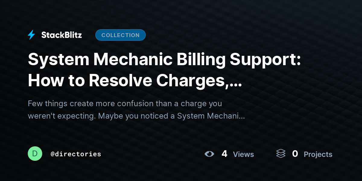System Mechanic Billing Support: How to Resolve Charges, Renewals, Refund Requests, and Payment Is@~ by directories