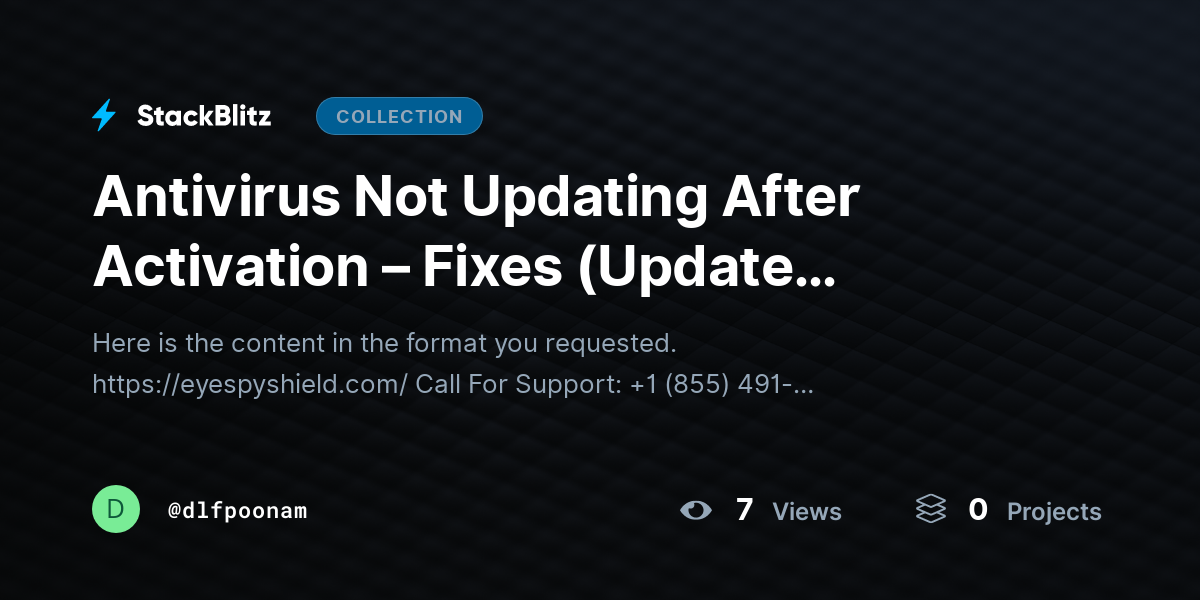 Antivirus Not Updating After Activation – Fixes (Update Problems) by dlfpoonam