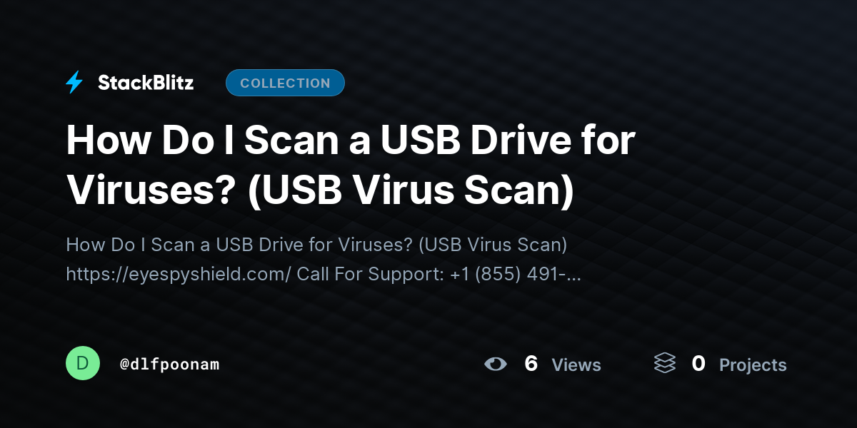 How Do I Scan a USB Drive for Viruses? (USB Virus Scan) by dlfpoonam