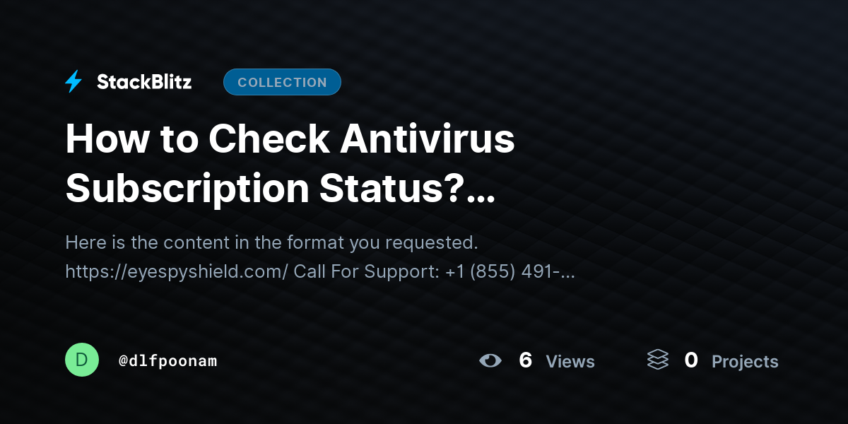 How to Check Antivirus Subscription Status? (Subscription Status) by dlfpoonam