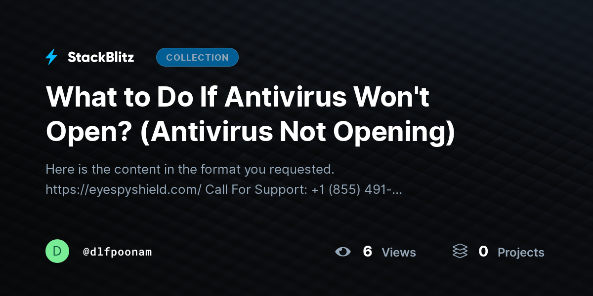 What to Do If Antivirus Won't Open? (Antivirus Not Opening) by dlfpoonam