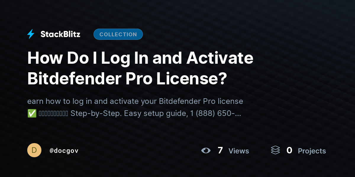 How Do I Log In and Activate Bitdefender Pro License? by docgov