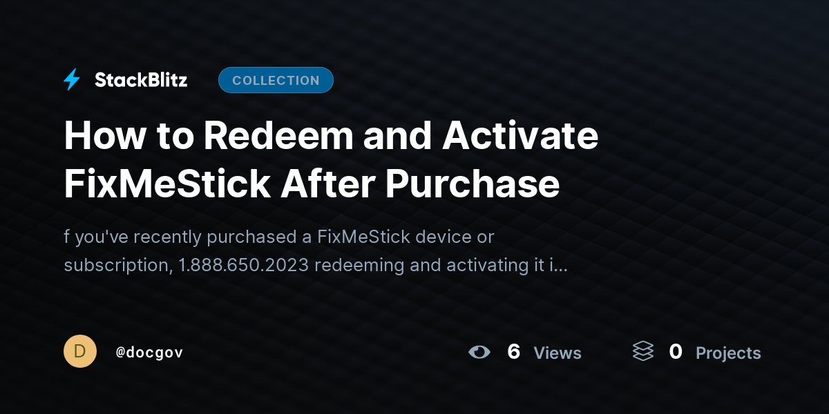 How to Redeem and Activate FixMeStick After Purchase by docgov