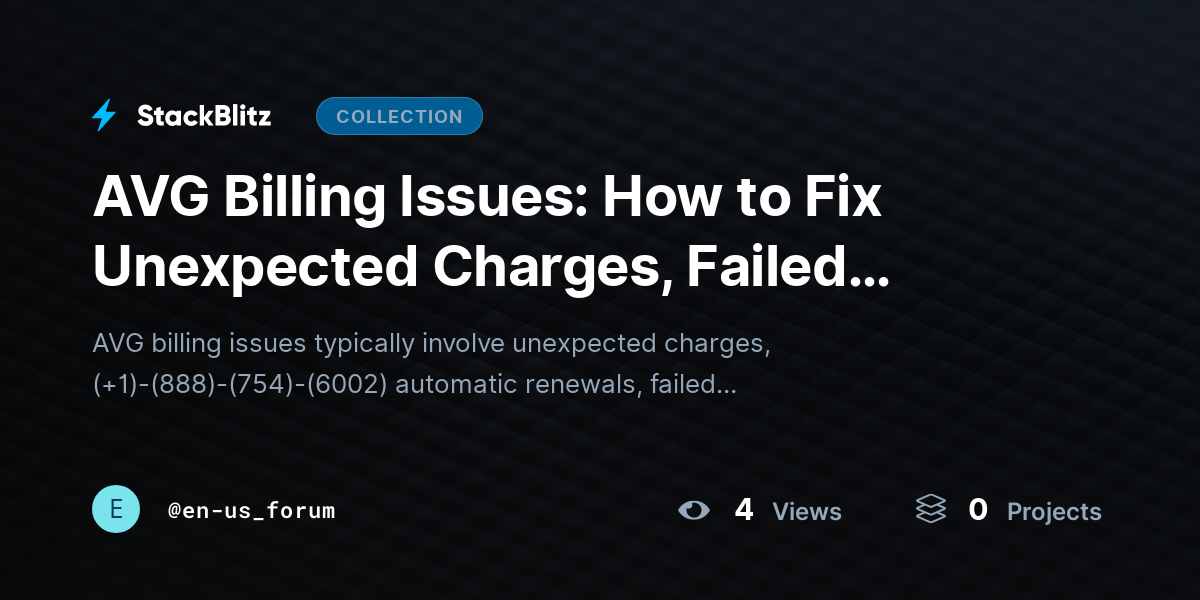 AVG Billing Issues: How to Fix Unexpected Charges, Failed Payments, Subscription Problems, and Ren@~ by en-us_forum