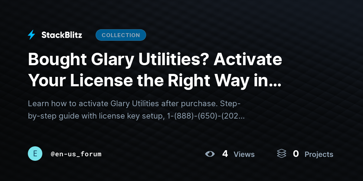 Bought Glary Utilities? Activate Your License the Right Way in Minutes by en-us_forum
