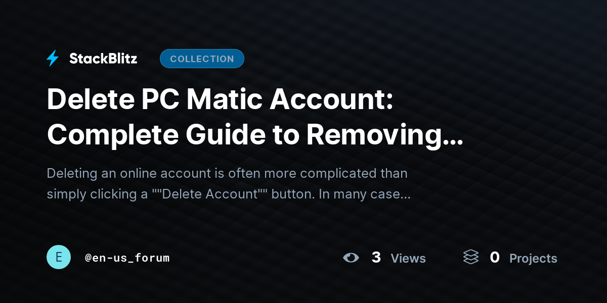 Delete PC Matic Account: Complete Guide to Removing Your Account, Canceling Subscriptions, and Pro@~ by en-us_forum