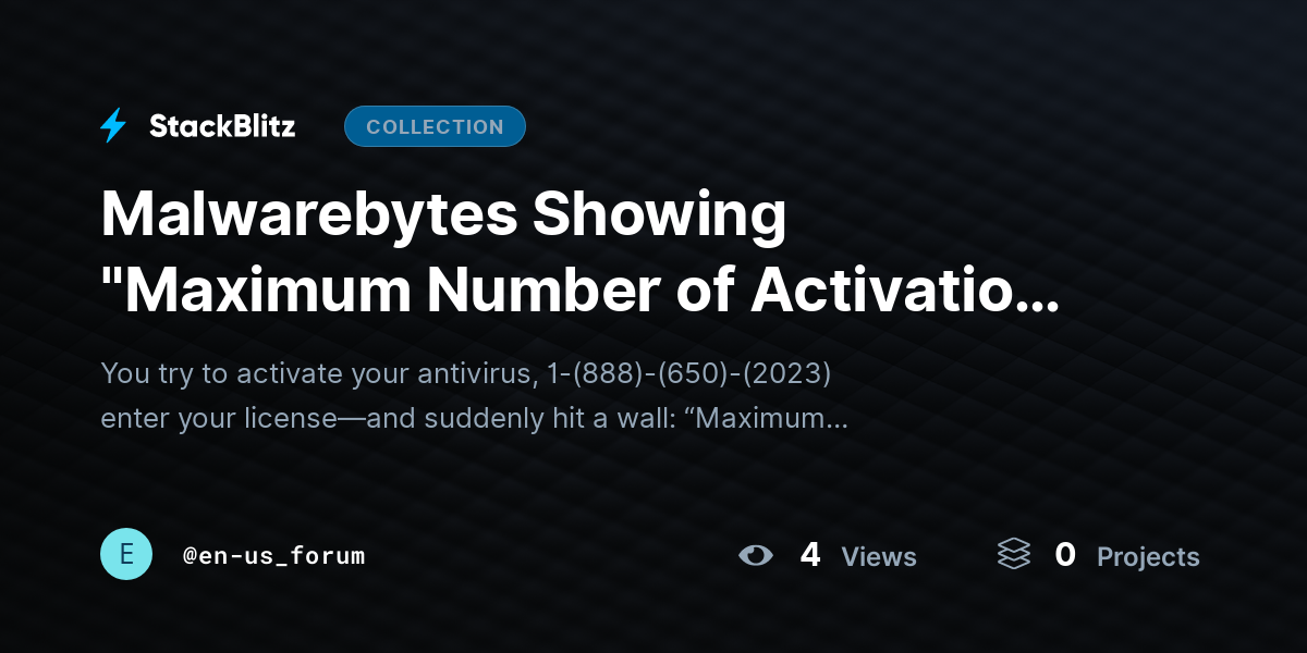 Malwarebytes Showing 