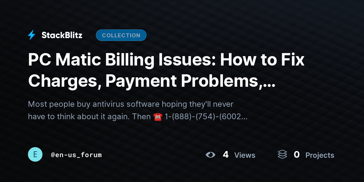 PC Matic Billing Issues: How to Fix Charges, Payment Problems, Renewal Errors, and Subscription Bi@~ by en-us_forum