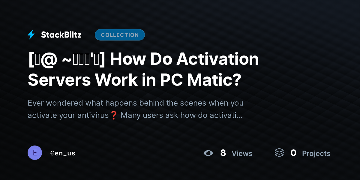 [♜@ ~𝗙𝗔𝗤'𝘀] How Do Activation Servers Work in PC Matic? by en_us