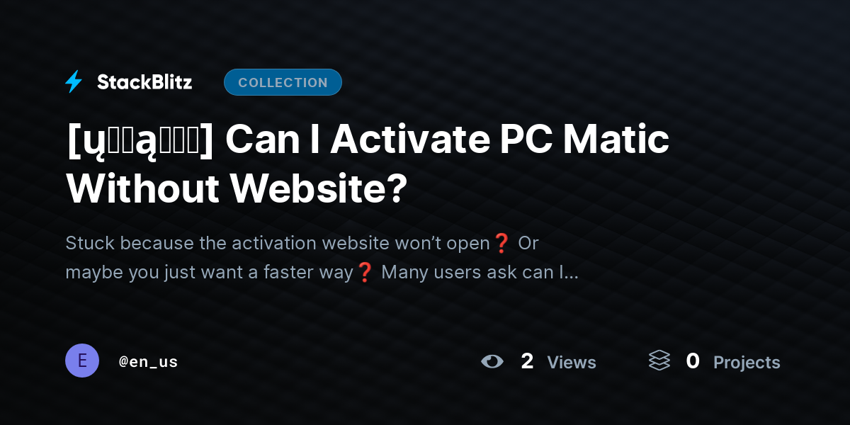 [ų℘ɖąɬɛɖ] Can I Activate PC Matic Without Website? by en_us