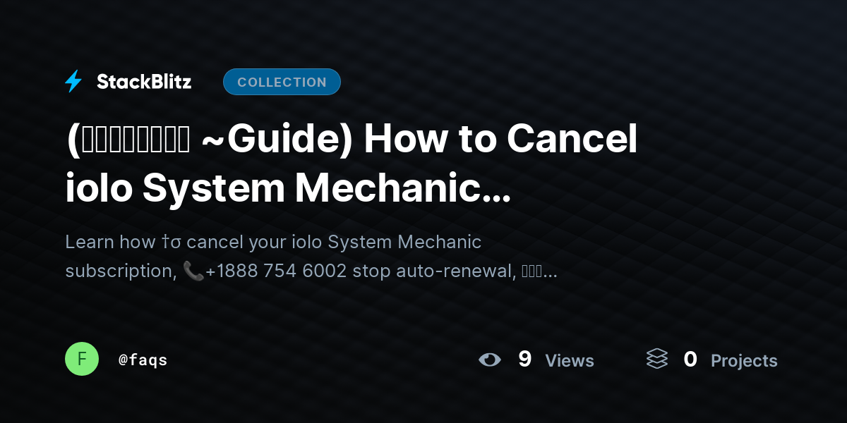 (𝙎𝙩𝙚𝙥𝙬𝙞𝙨𝙚 ~Guide) How to Cancel iolo System Mechanic Subscription and Avoid Future Charges (2026 Guide) by faqs