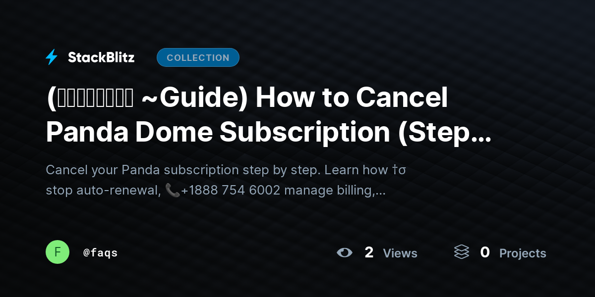 (𝙎𝙩𝙚𝙥𝙬𝙞𝙨𝙚 ~Guide) How to Cancel Panda Dome Subscription (Step-by-Step Guide 2026) by faqs
