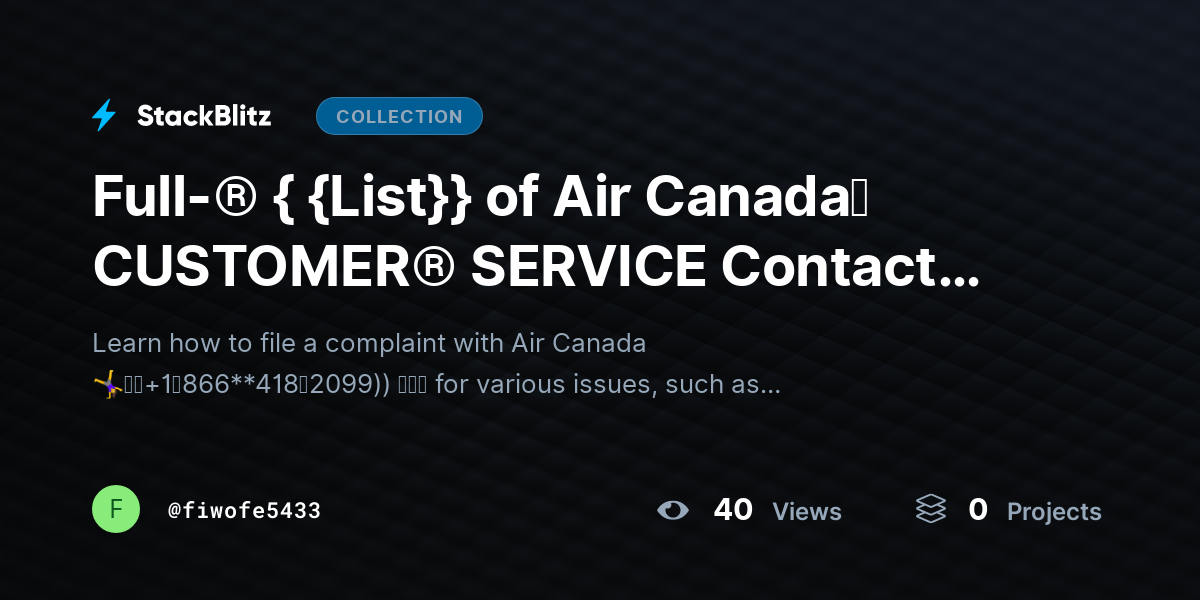 Full-® { {List}} of Air Canada℗ CUSTOMER® SERVICE Contact Numbers – The ...