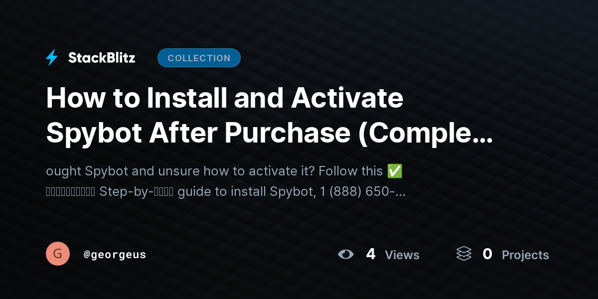 How to Install and Activate Spybot After Purchase (Complete Setup & License Guide) by georgeus