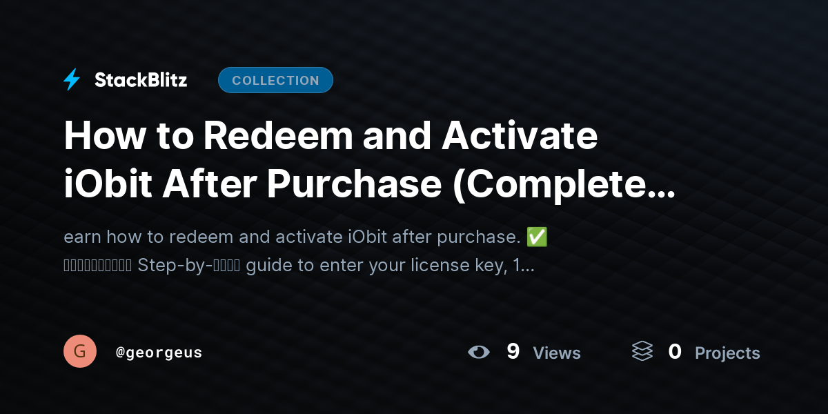 How to Redeem and Activate iObit After Purchase (Complete Setup Guide) by georgeus