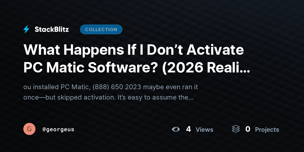 What Happens If I Don’t Activate PC Matic Software? (2026 Reality Check Guide) by georgeus