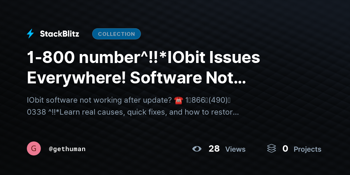 1-800 number^!!*IObit Issues Everywhere! Software Not Working After Update? (2026 Fix Guide) by gethuman