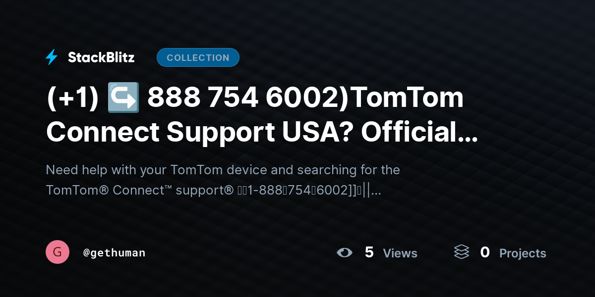 (+1) ↪ 888 754 6002)TomTom Connect Support USA? Official Contact Guide 2025–2026 by gethuman
