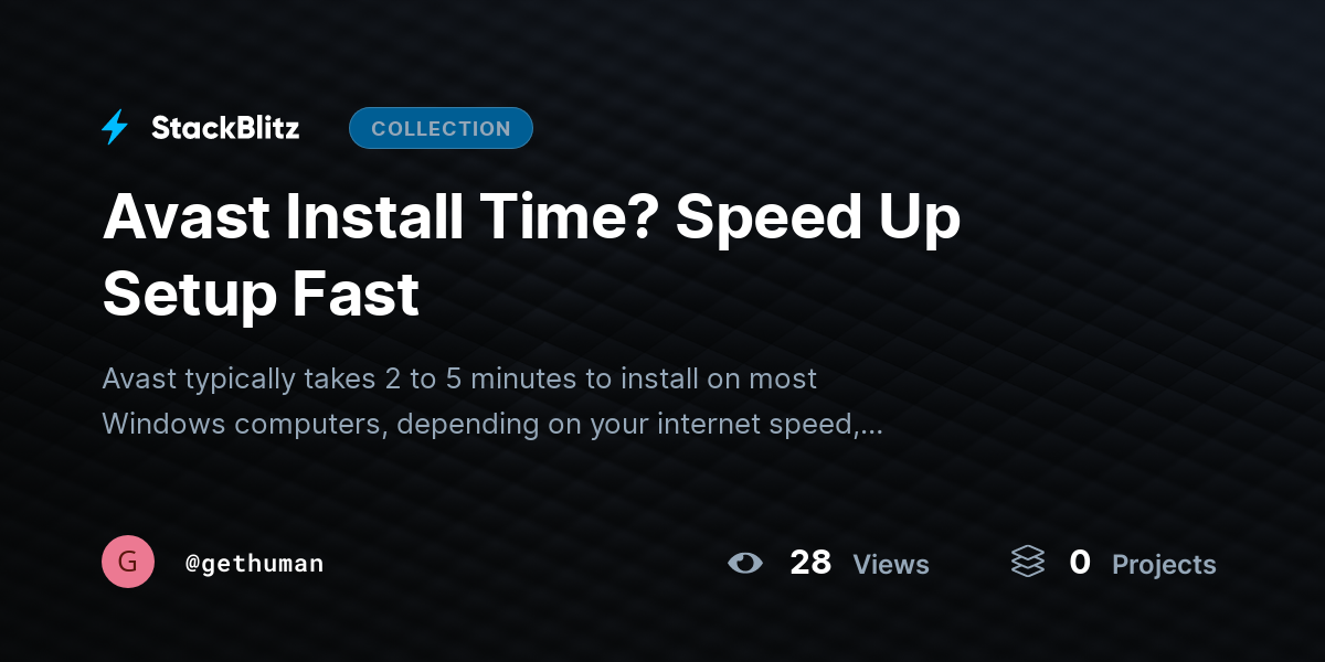 Avast Install Time? Speed Up Setup Fast by gethuman