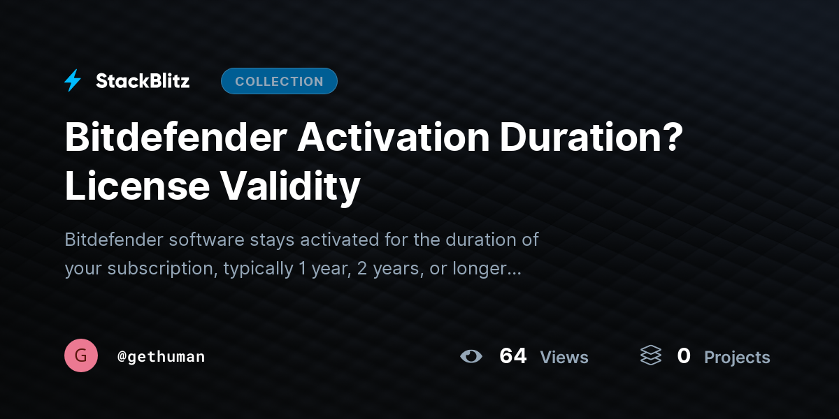 Bitdefender Activation Duration? License Validity by gethuman