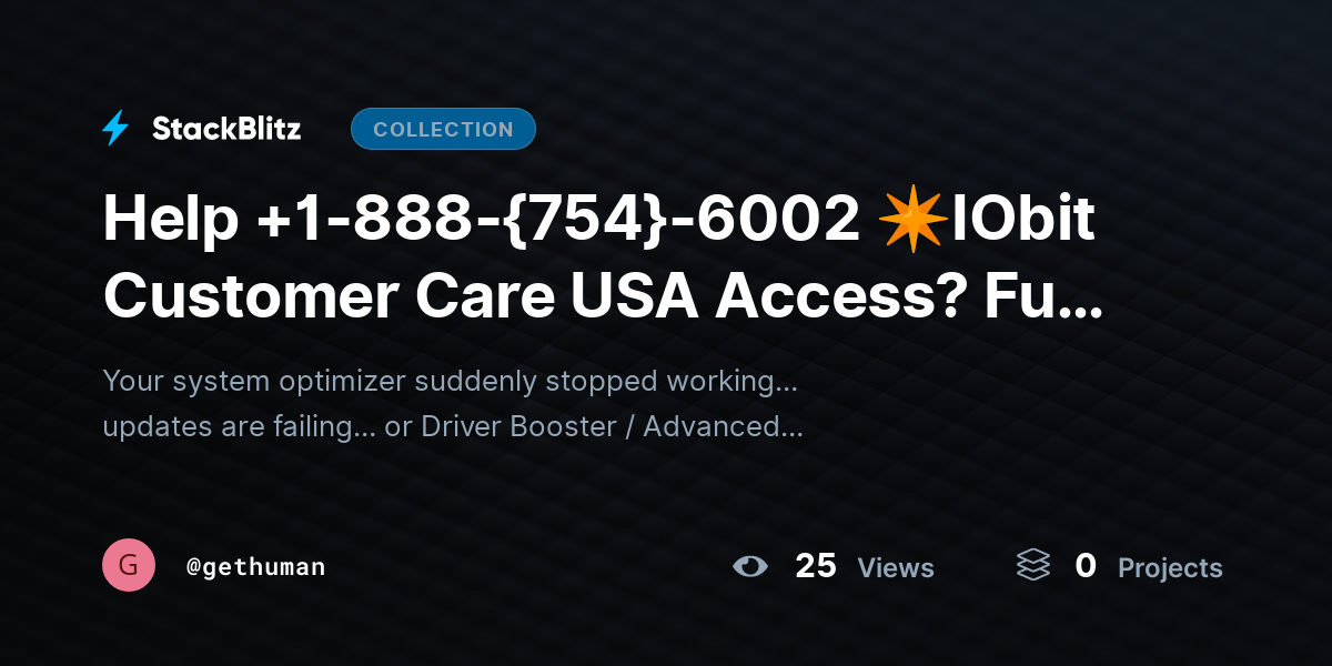 Help +1-888-{754}-6002 ✴IObit Customer Care USA Access? Full Support Guide 2026 by gethuman
