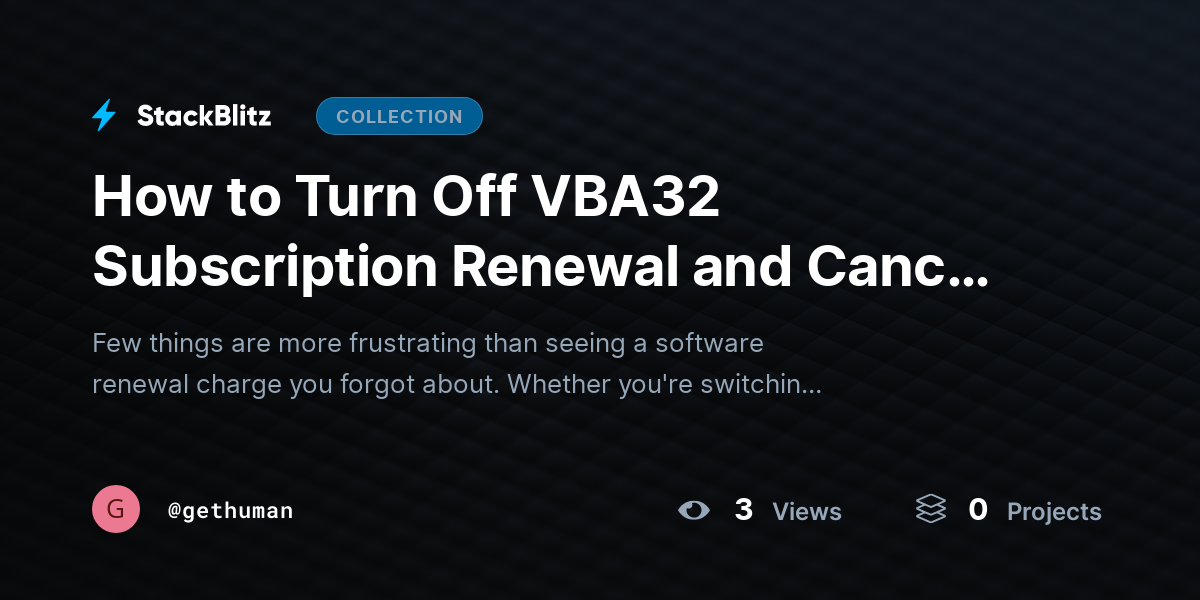 How to Turn Off VBA32 Subscription Renewal and Cancel It (Complete 2026 Guide) by gethuman