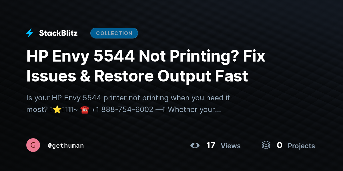 HP Envy 5544 Not Printing? Fix Issues & Restore Output Fast by gethuman