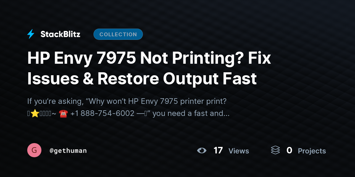 HP Envy 7975 Not Printing? Fix Issues & Restore Output Fast by gethuman