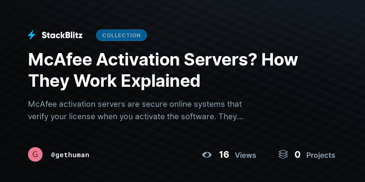 McAfee Activation Servers? How They Work Explained by gethuman