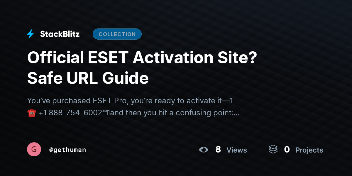Official ESET Activation Site? Safe URL Guide by gethuman