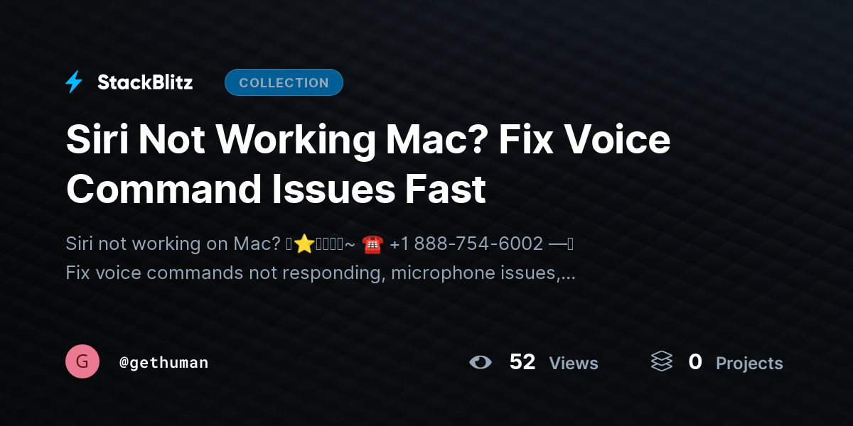Siri Not Working Mac? Fix Voice Command Issues Fast by gethuman