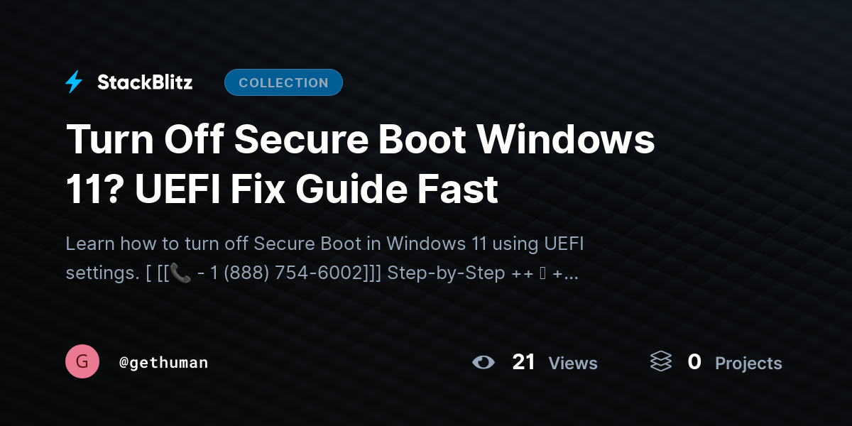 Turn Off Secure Boot Windows 11? UEFI Fix Guide Fast by gethuman