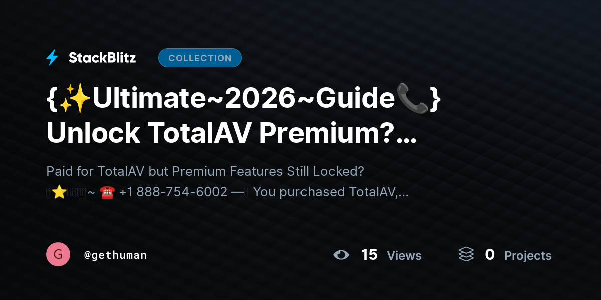 {✨Ultimate~2026~Guide📞} Unlock TotalAV Premium? Activate License Key Fast by gethuman