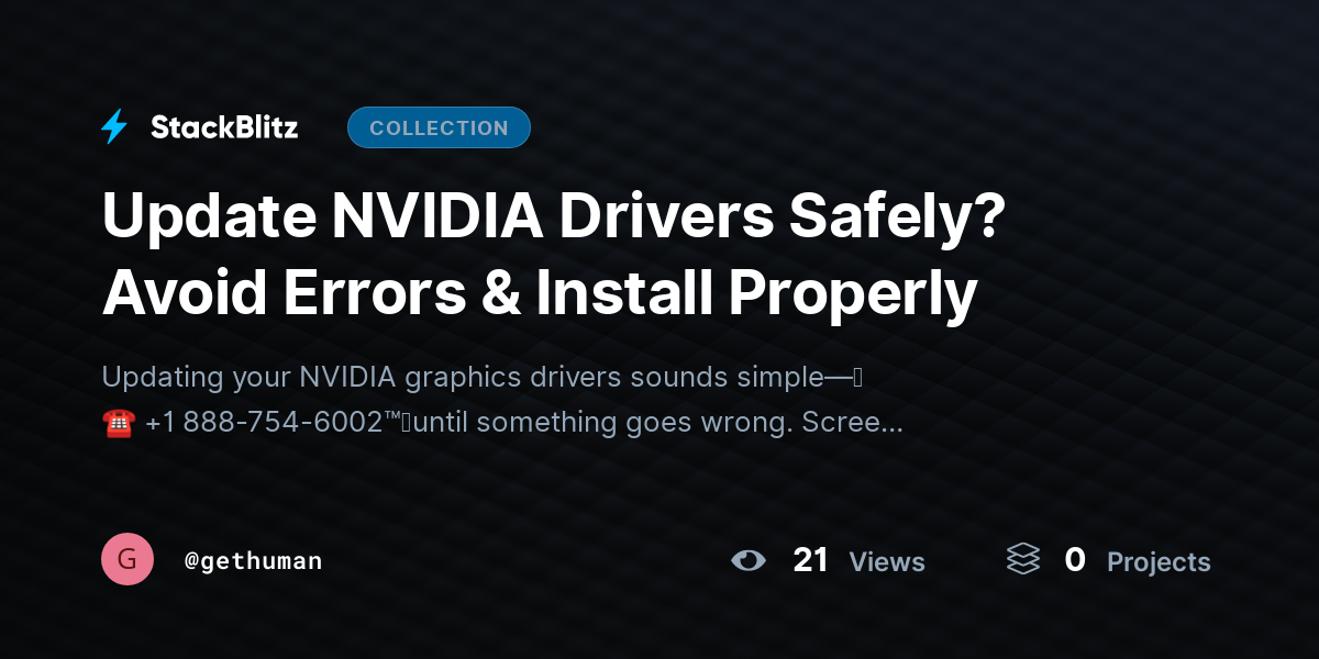 Update NVIDIA Drivers Safely? Avoid Errors & Install Properly by gethuman