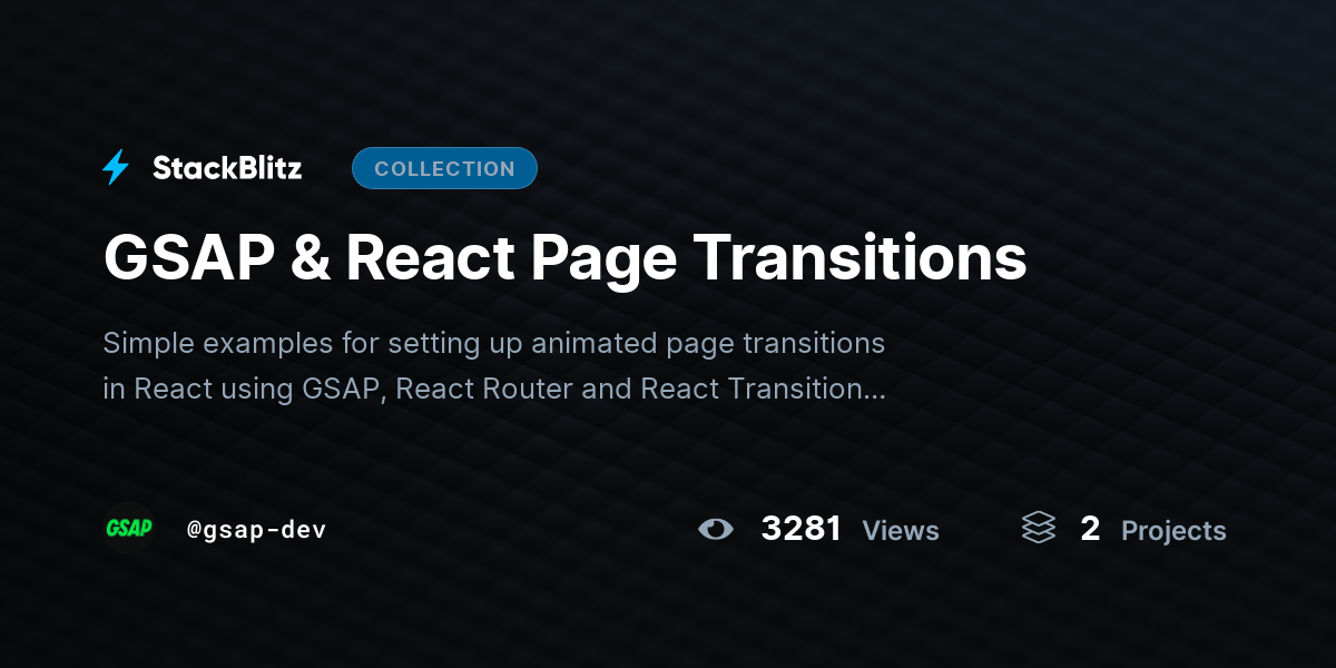 react gsap page transitions