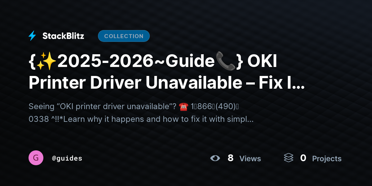 {✨2025-2026~Guide📞} OKI Printer Driver Unavailable – Fix It Quickly (Step-by-Step Guide 2026) by guides