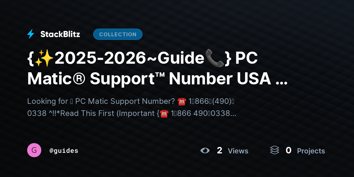 {✨2025-2026~Guide📞} PC Matic® Support™ Number USA © – Complete Updated 2026 Official Guide® by guides