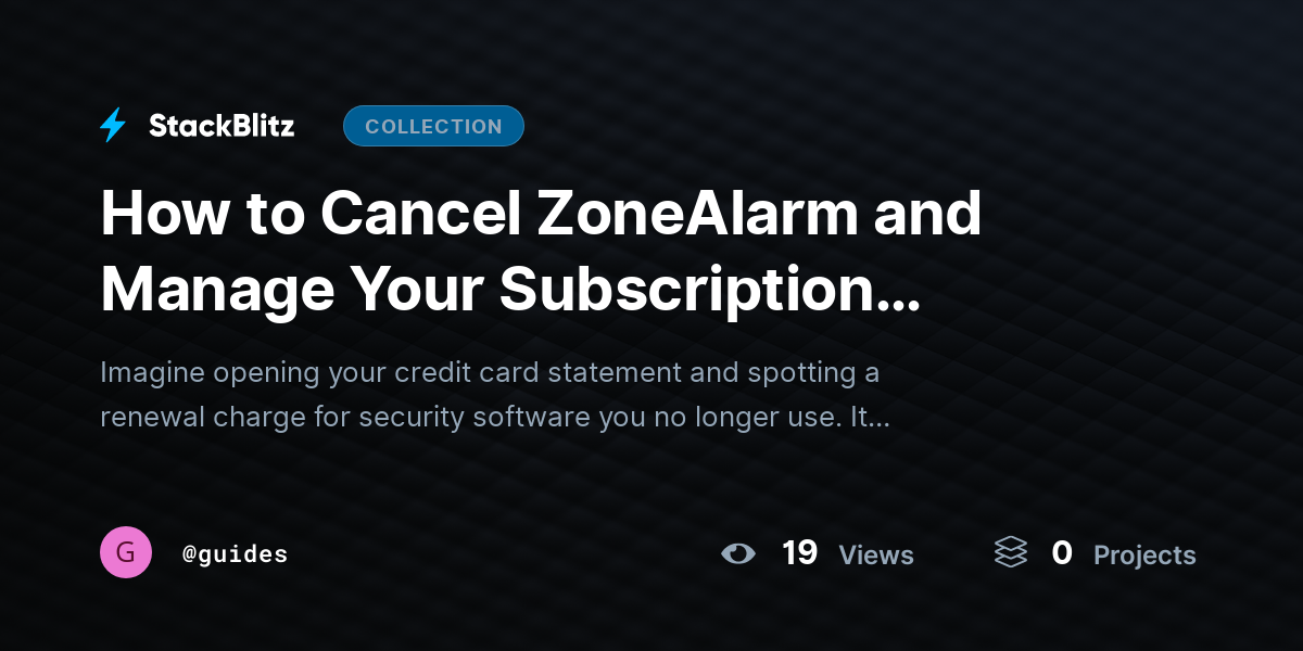 How to Cancel ZoneAlarm and Manage Your Subscription Settings by guides