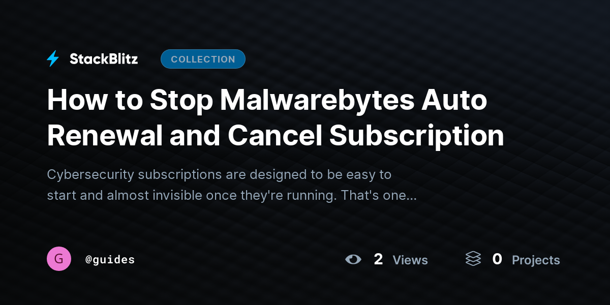 How to Stop Malwarebytes Auto Renewal and Cancel Subscription by guides