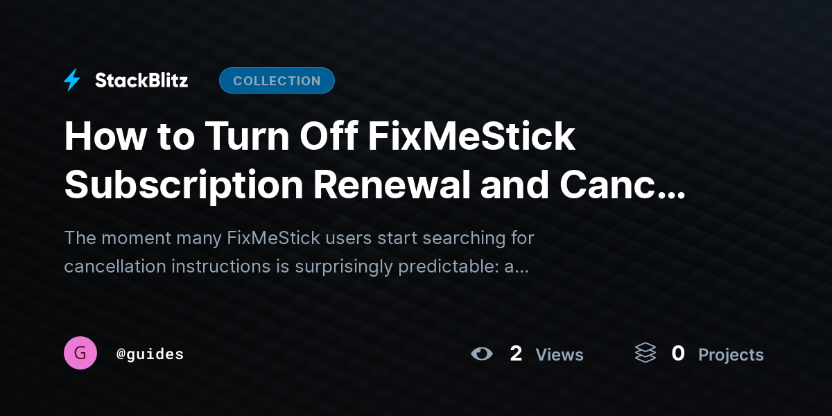 How to Turn Off FixMeStick Subscription Renewal and Cancel It by guides