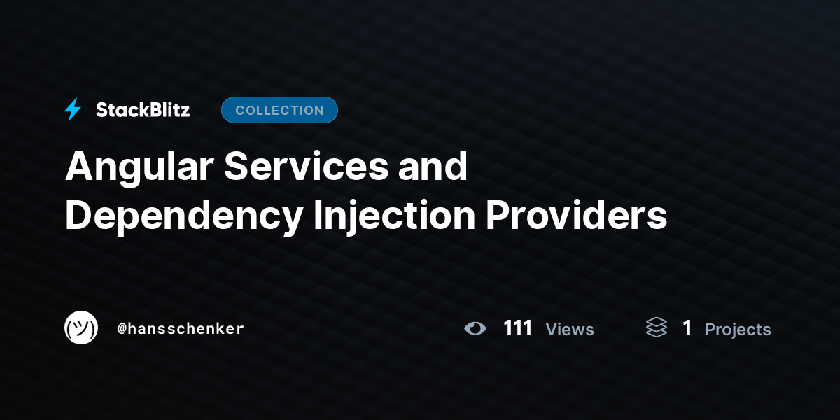 Angular Services and Dependency Injection Providers by hansschenker ...