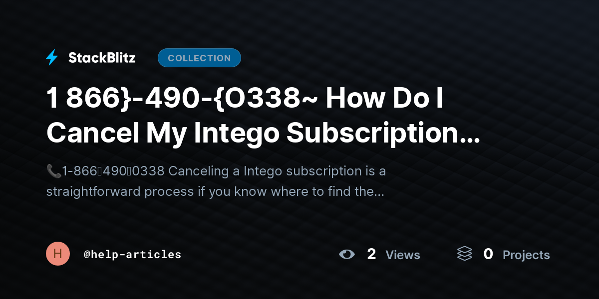 1 866}-490-{O338~ How Do I Cancel My Intego Subscription Quickly and Safely by help-articles