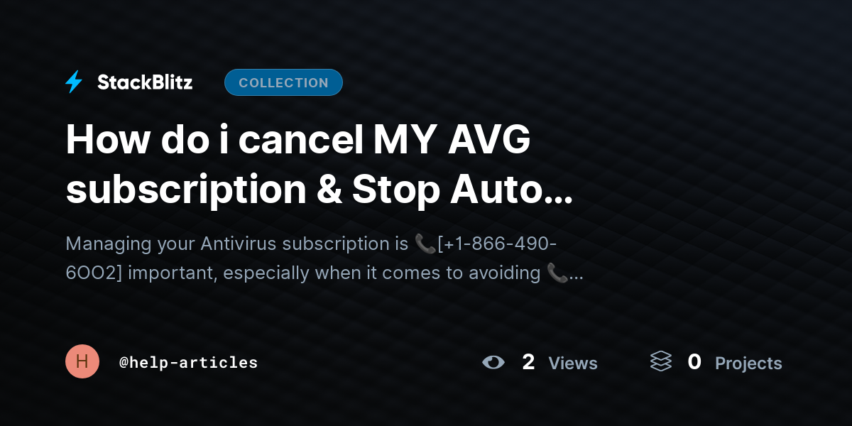 How do i cancel MY AVG subscription & Stop Auto Renewal?{Advanced$Aid} by help-articles