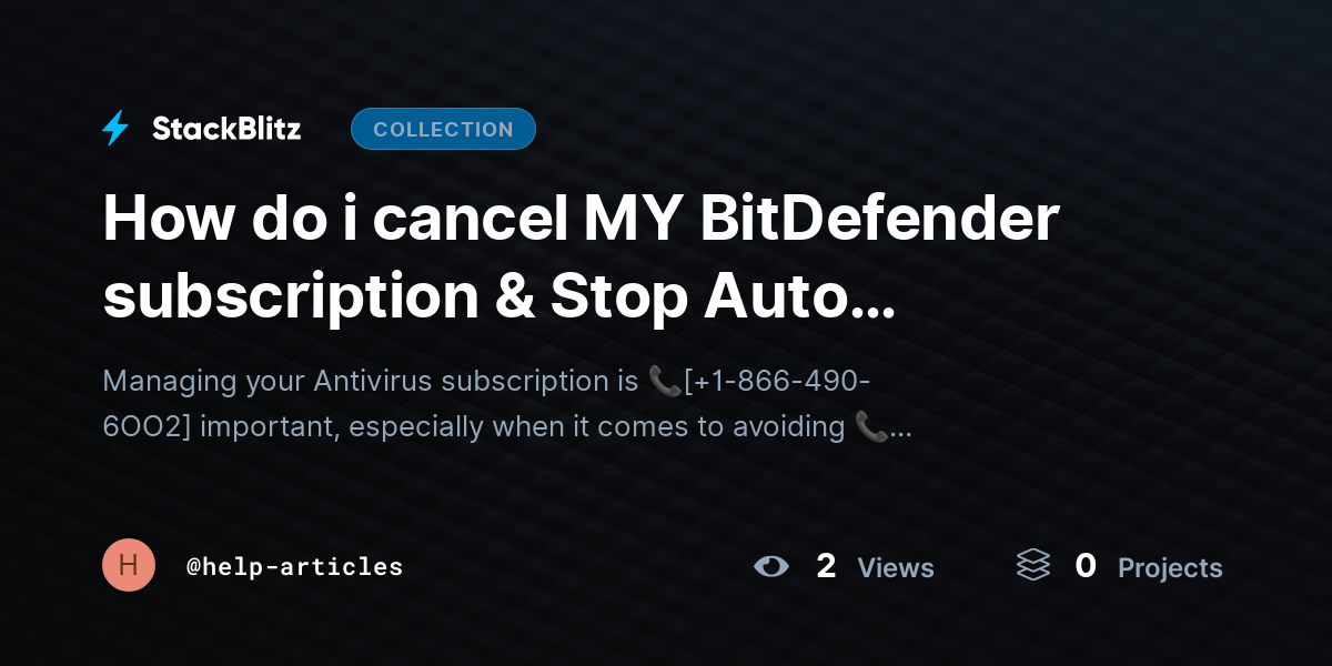 How do i cancel MY BitDefender subscription & Stop Auto Renewal?{Advanced$Aid} by help-articles