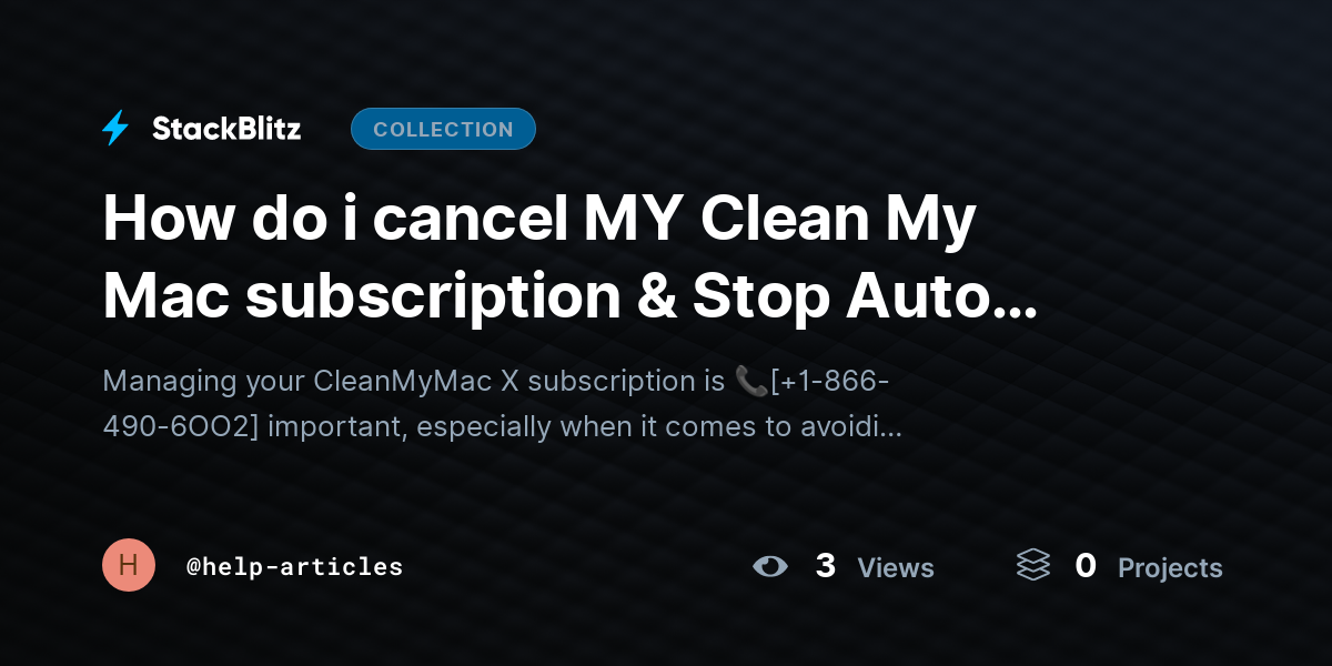 How do i cancel MY Clean My Mac subscription & Stop Auto Renewal?{Advanced$Aid} by help-articles