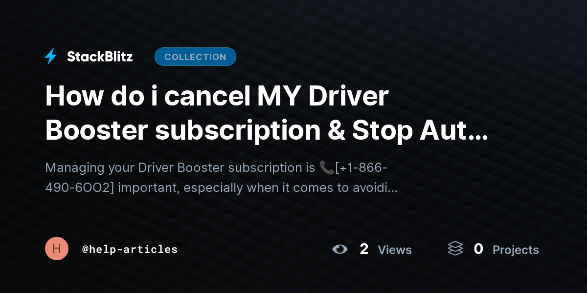 How do i cancel MY Driver Booster subscription & Stop Auto Renewal?{Advanced$Aid} by help-articles
