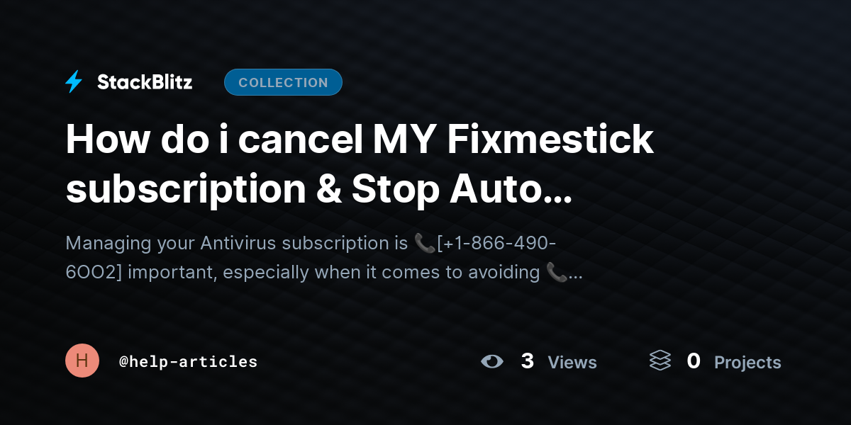 How do i cancel MY Fixmestick subscription & Stop Auto Renewal?{Advanced$Aid} by help-articles