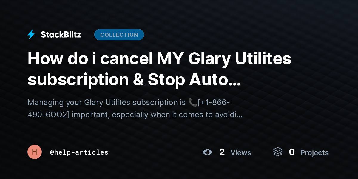 How do i cancel MY Glary Utilites subscription & Stop Auto Renewal?{Advanced$Aid} by help-articles